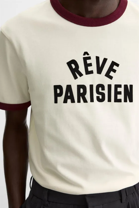 ФУТБОЛКА В РУБЧИК С КОНТРАСТНЫМИ ДЕТАЛЯМИ