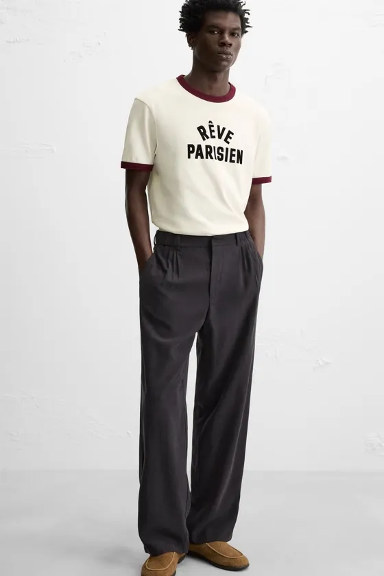 ФУТБОЛКА В РУБЧИК С КОНТРАСТНЫМИ ДЕТАЛЯМИ