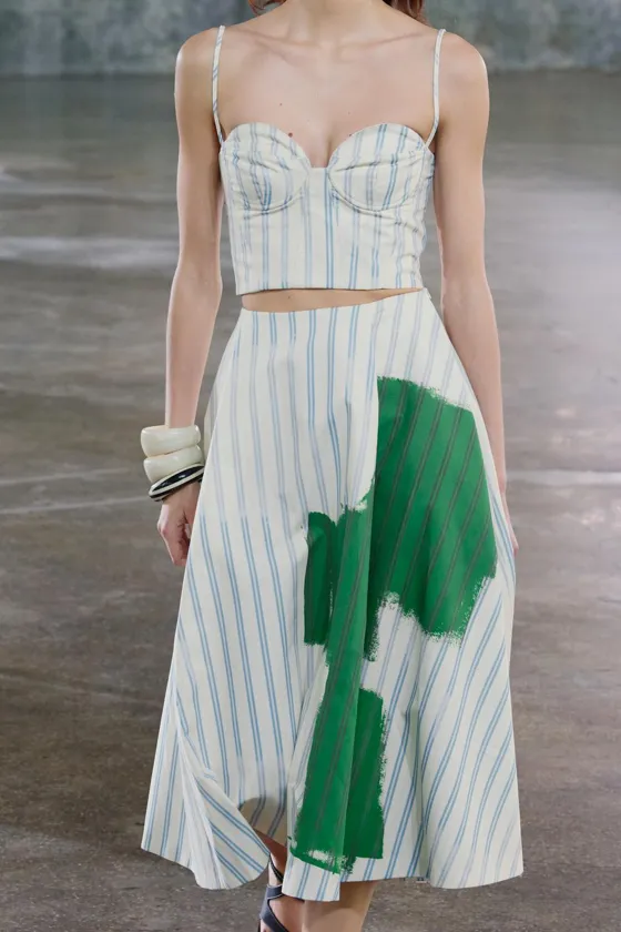 ТОП В КОРСЕТНОМ СТИЛЕ В ПОЛОСКУ — ZW COLLECTION