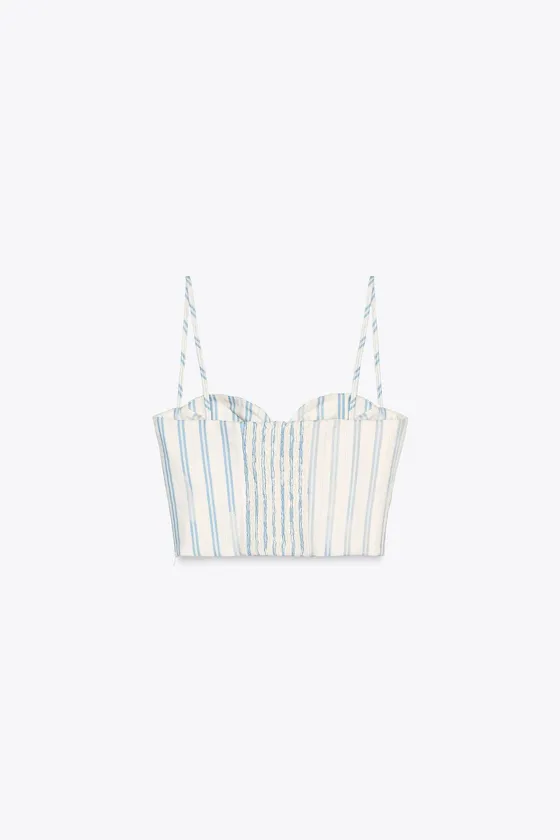 ТОП В КОРСЕТНОМ СТИЛЕ В ПОЛОСКУ — ZW COLLECTION