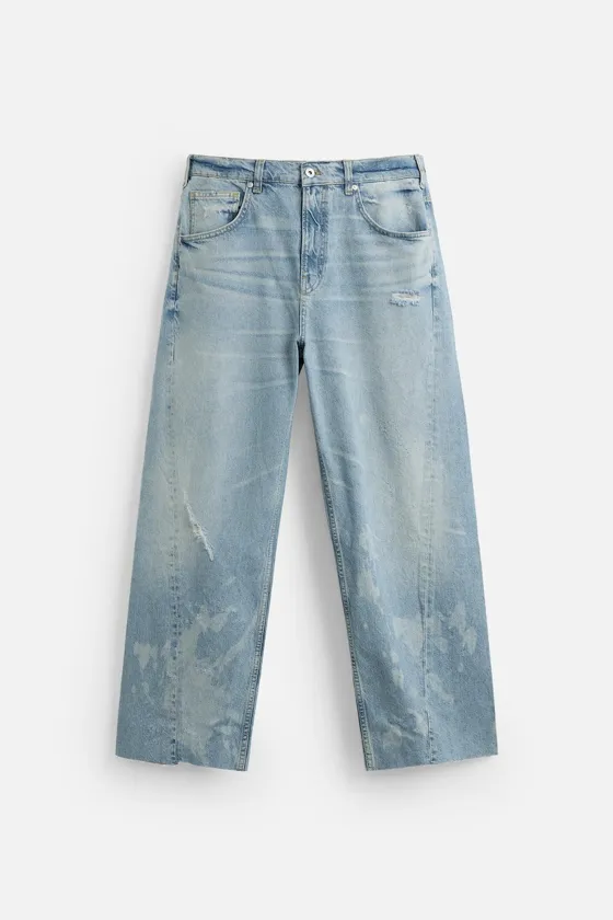 ДЖИНСЫ BAGGY FIT С ДЕКОРАТИВНОЙ СТРОЧКОЙ