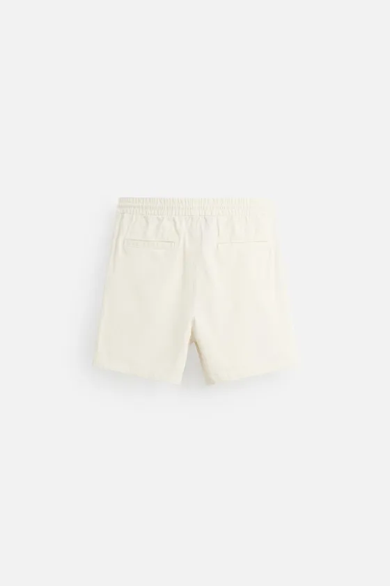 ШОРТЫ RELAXED FIT ИЗ ТКАНИ С ЭФФЕКТОМ ПОТЕРТОСТИ
