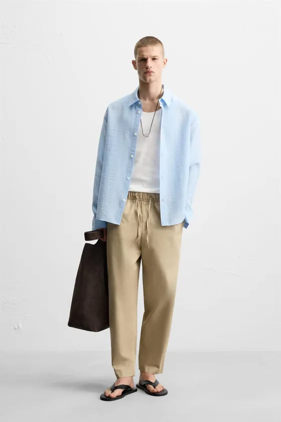 РУБАШКА REGULAR-FIT ИЗ РЕЛЬЕФНОЙ ТКАНИ