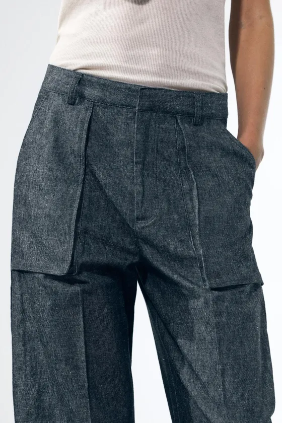 БРЮКИ ИЗ СМЕСОВОГО ЛЬНА — ZW COLLECTION