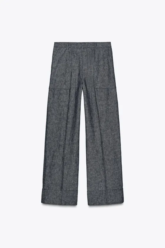 БРЮКИ ИЗ СМЕСОВОГО ЛЬНА — ZW COLLECTION