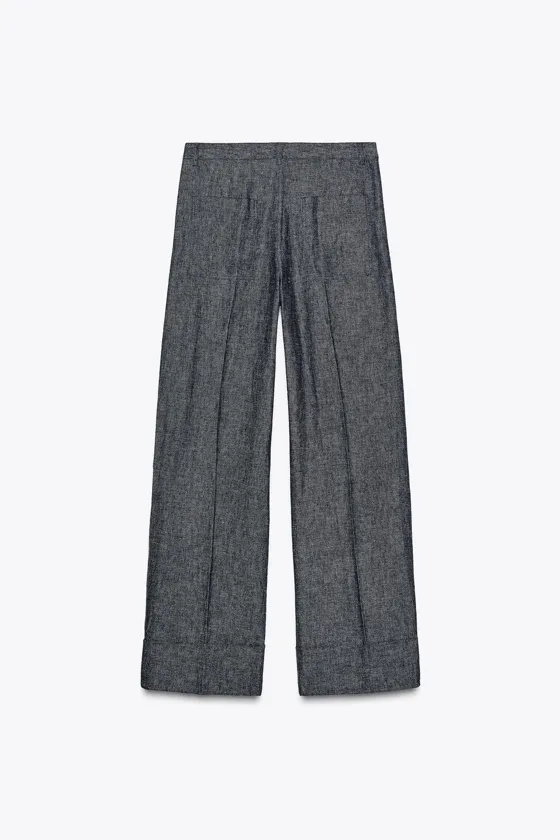БРЮКИ ИЗ СМЕСОВОГО ЛЬНА — ZW COLLECTION