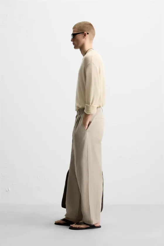 СВИТЕР RELAXED FIT ИЗ ПОЛУПРОЗРАЧНОЙ ТКАНИ