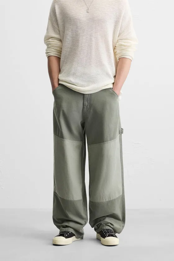 БРЮКИ RELAXED FIT В СТИЛЕ КОЛОР-БЛОК