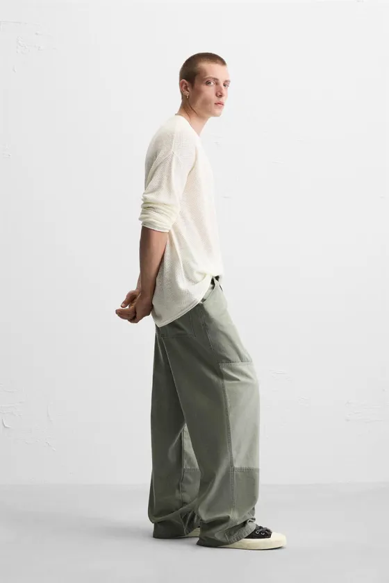 БРЮКИ RELAXED FIT В СТИЛЕ КОЛОР-БЛОК