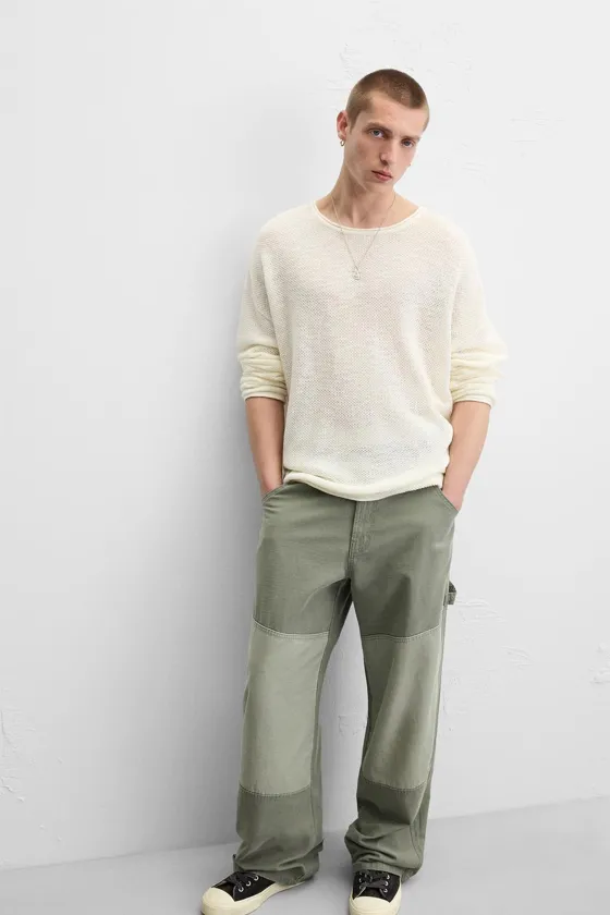 БРЮКИ RELAXED FIT В СТИЛЕ КОЛОР-БЛОК