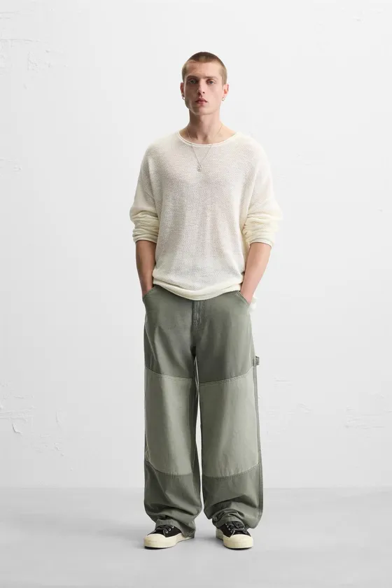БРЮКИ RELAXED FIT В СТИЛЕ КОЛОР-БЛОК