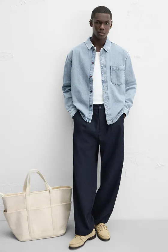 ПЛИССИРОВАННЫЕ БРЮКИ ИЗ ХЛОПКА И ЛИОЦЕЛЛА