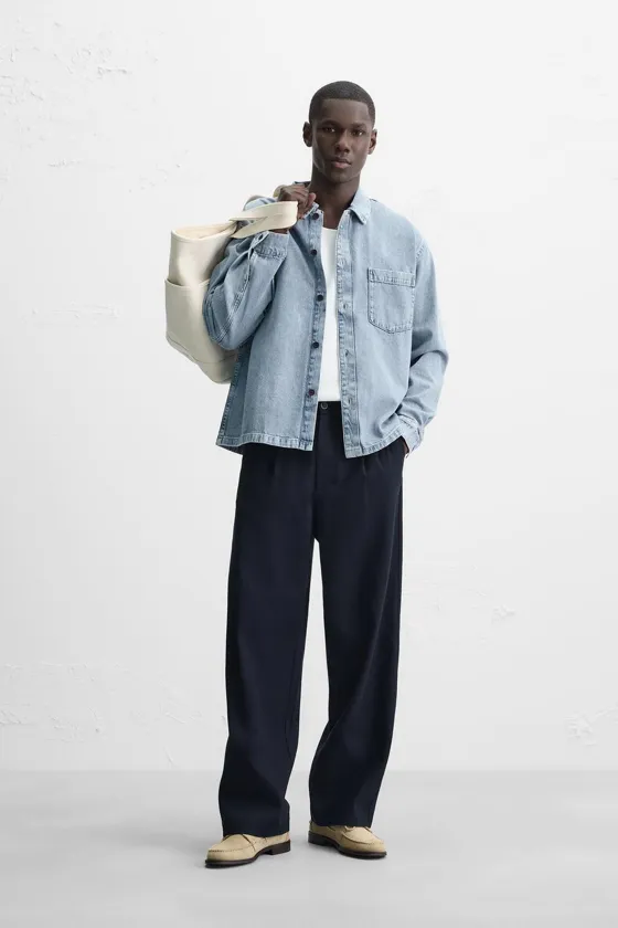 ПЛИССИРОВАННЫЕ БРЮКИ ИЗ ХЛОПКА И ЛИОЦЕЛЛА