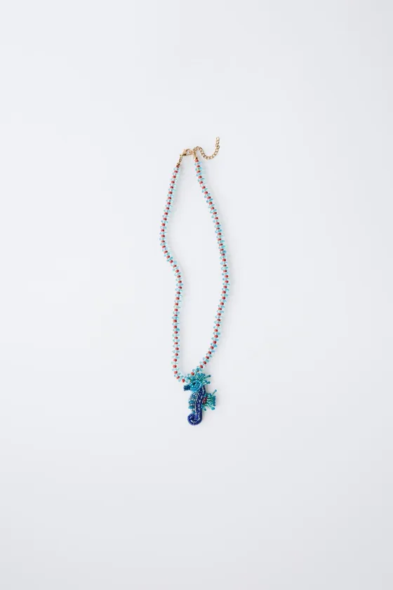 ожерелье из бисера в виде морского конька