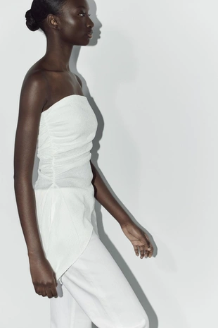 Топ бандо из рельефной ткани- Заказать в России