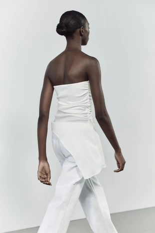 Топ бандо из рельефной ткани- Заказать в России