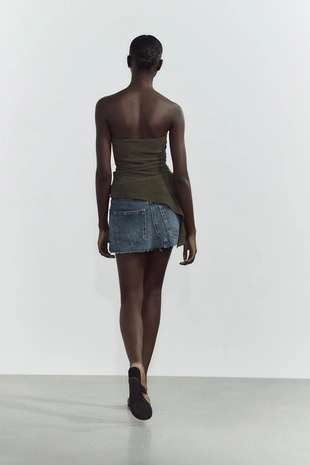 Топ бандо из рельефной ткани- Заказать в России