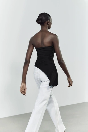 Топ бандо из рельефной ткани- Заказать в России