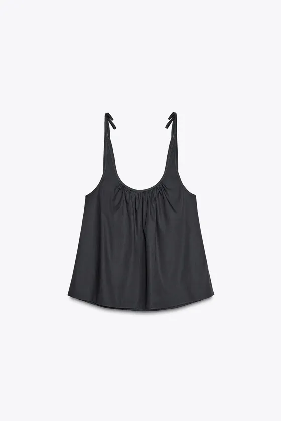 ТОП ИЗ ПОПЛИНА С ДРАПИРОВКОЙ