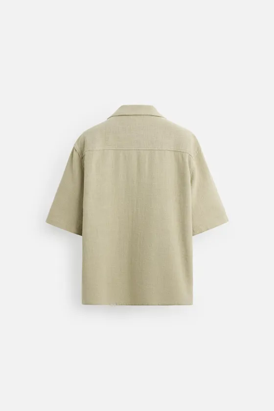 РУБАШКА RELAXED FIT ИЗ РЕЛЬЕФНОЙ ТКАНИ