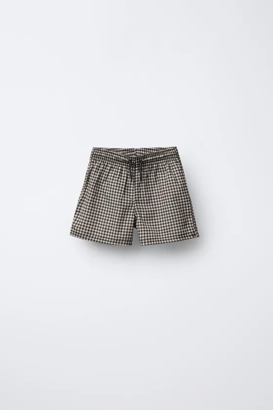 Шорты для купания в клетку 6-14 лет