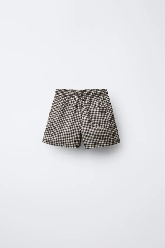 Шорты для купания в клетку 6-14 лет