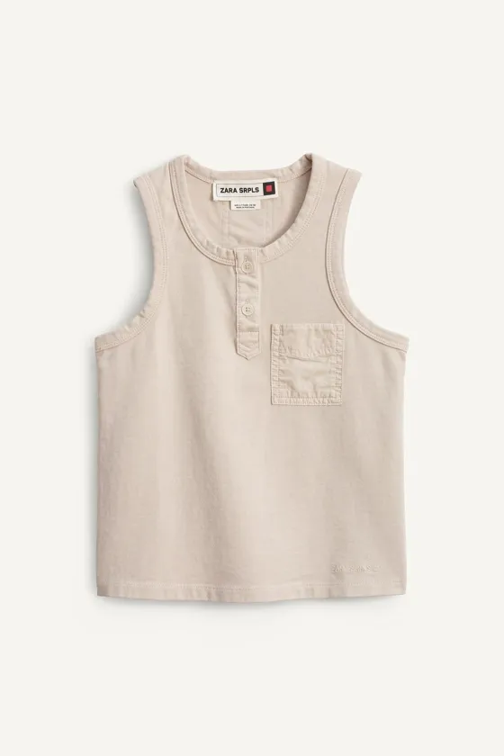 Футболка Henley без рукавов