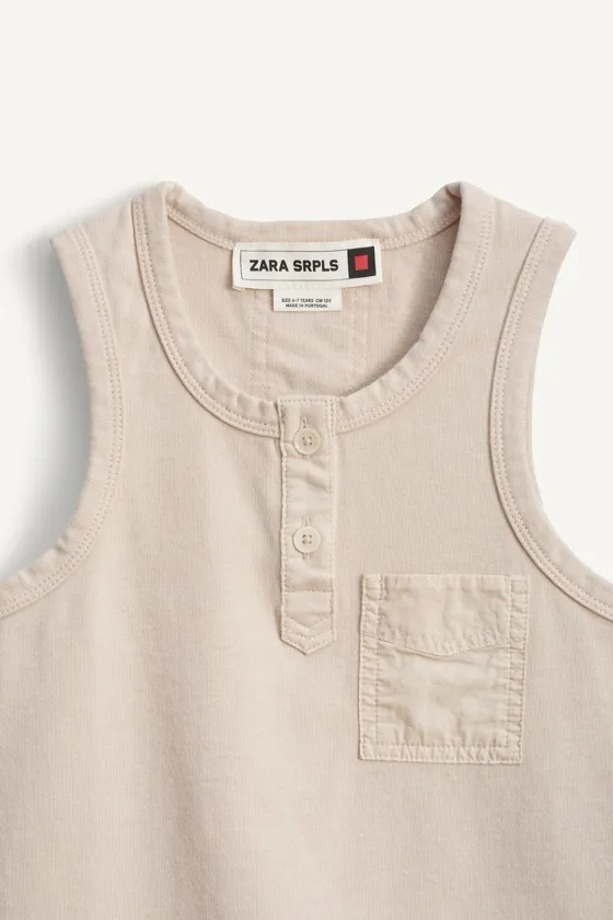 Футболка Henley без рукавов