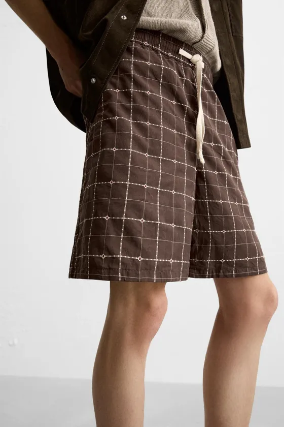 ШОРТЫ JACQUARD В КЛЕТКУ