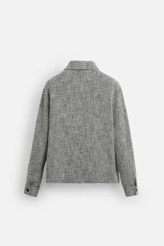 КУРТКА-РУБАШКА REGULAR FIT ИЗ РЕЛЬЕФНОЙ ТКАНИ