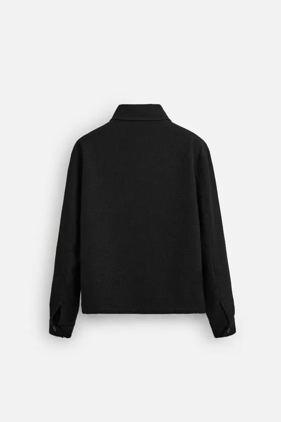 КУРТКА-РУБАШКА REGULAR FIT ИЗ РЕЛЬЕФНОЙ ТКАНИ