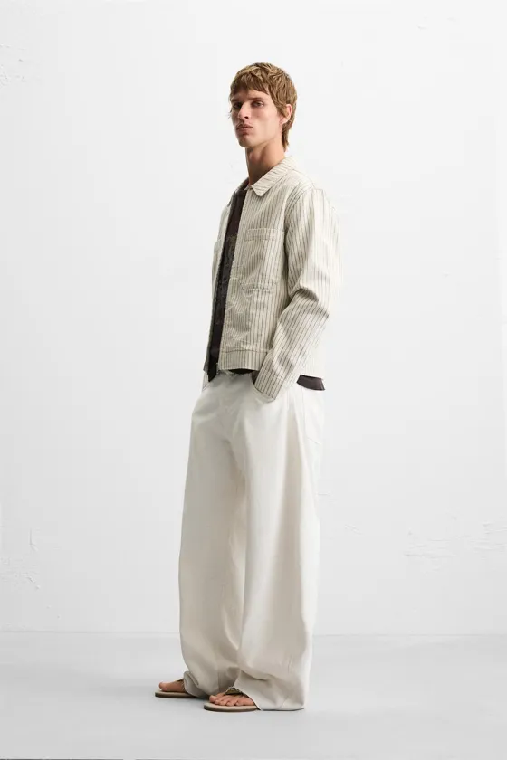 КУРТКА-РУБАШКА RELAXED FIT В ПОЛОСКУ