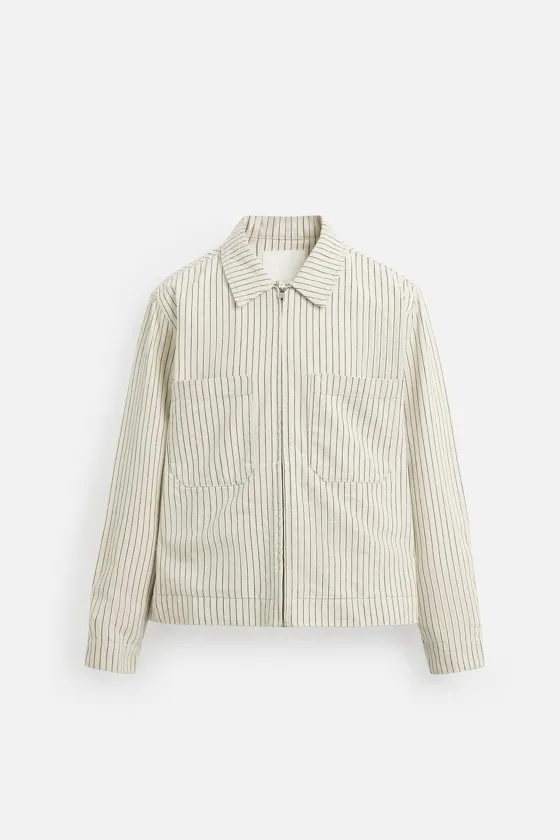 КУРТКА-РУБАШКА RELAXED FIT В ПОЛОСКУ