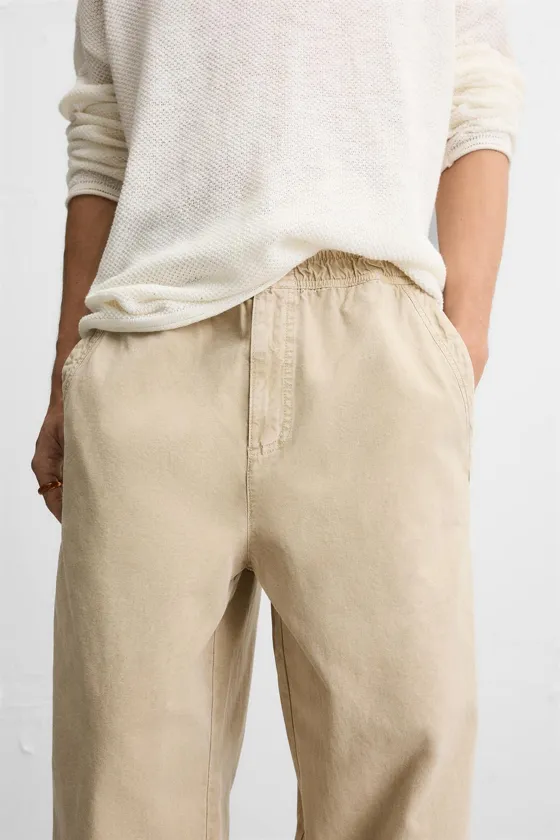 БРЮКИ RELAXED FIT С ЭФФЕКТОМ ПОТЕРТОСТИ