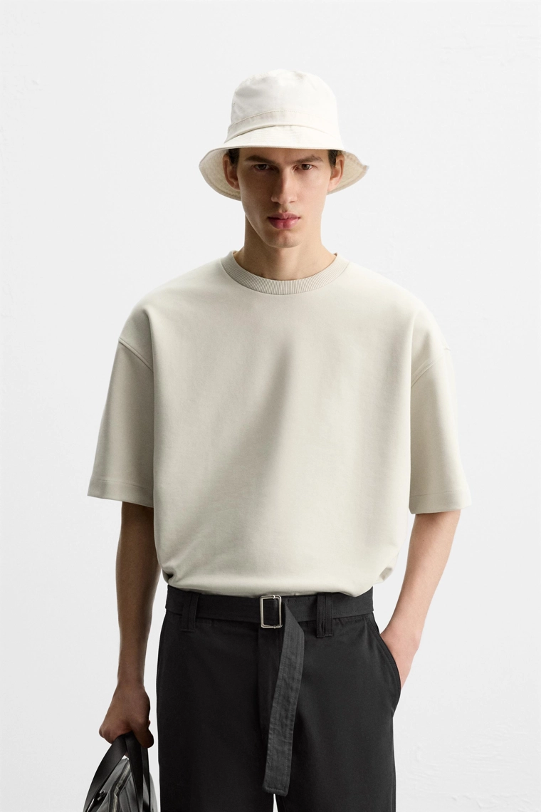 Толстовка свободного кроя из технического хлопка