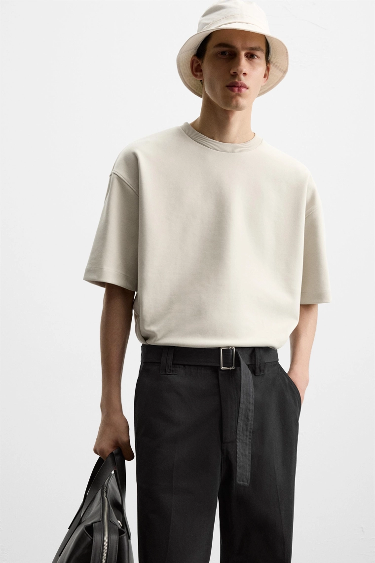 Толстовка свободного кроя из технического хлопка