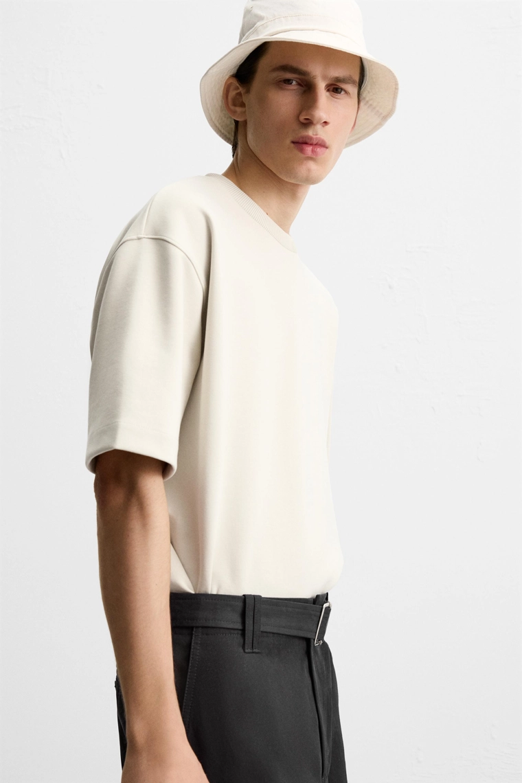 Толстовка свободного кроя из технического хлопка