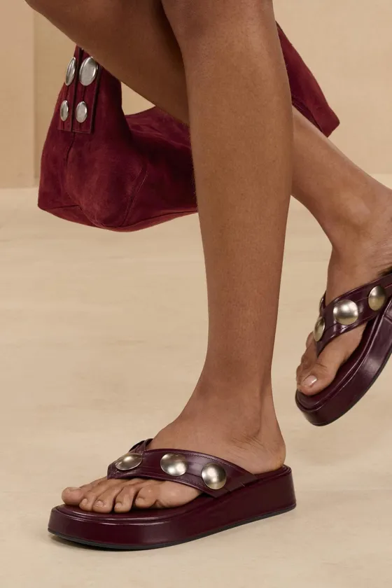 Кожаные туфли-сандалии