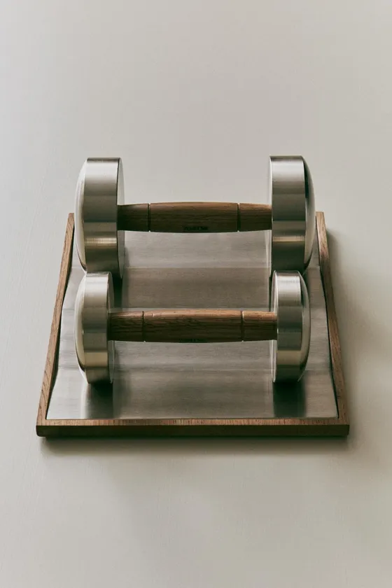 Подставка для гантелей из дуба и стали