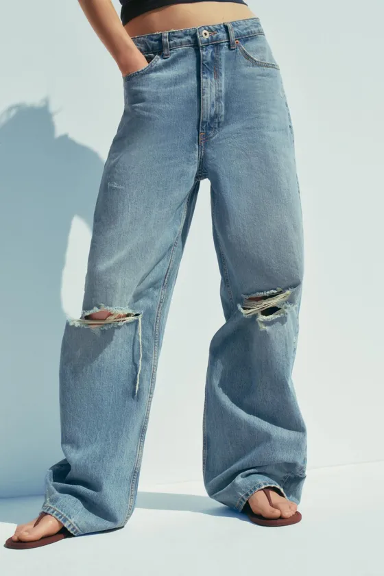 ДЖИНСЫ TRF BAGGY СО СРЕДНЕЙ ПОСАДКОЙ