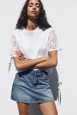 Джинсовая мини-юбка Z1975- Заказать в России