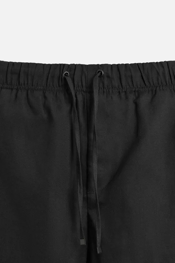 БРЮКИ RELAXED FIT ИЗ ХЛОПКА И ЛЬНА