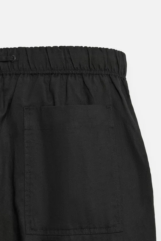 БРЮКИ RELAXED FIT ИЗ ХЛОПКА И ЛЬНА