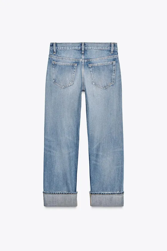 ДЖИНСЫ TRF STRAIGHT-LEG MID-RISE С РАЗРЕЗАМИ