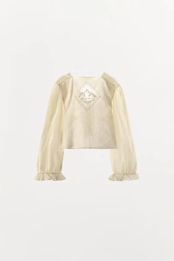 РУБАШКА ИЗ КРУЖЕВА СО СБОРКАМИ — LIMITED EDITION