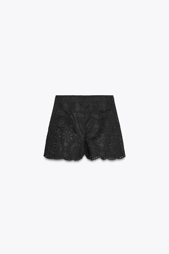 ШОРТЫ С АЖУРНОЙ ВЫШИВКОЙ — ZW COLLECTION