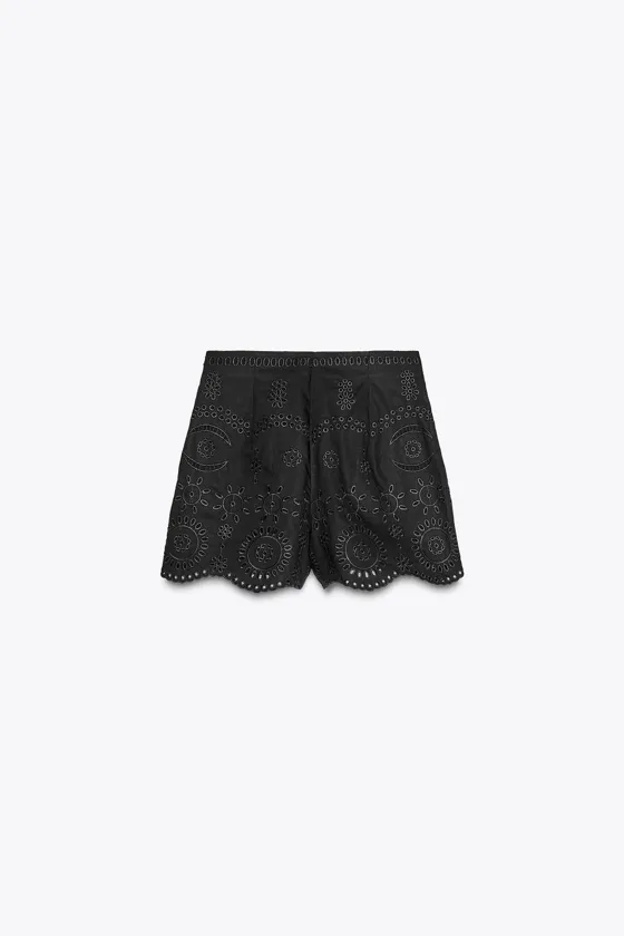 ШОРТЫ С АЖУРНОЙ ВЫШИВКОЙ — ZW COLLECTION
