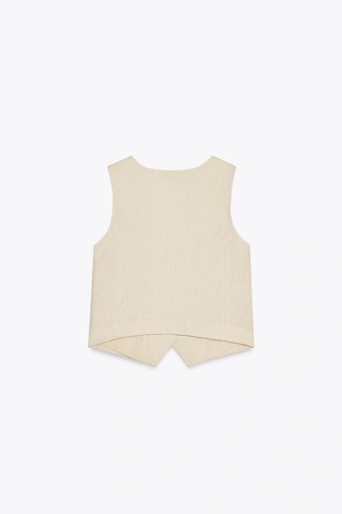 Жилет из смесового льна