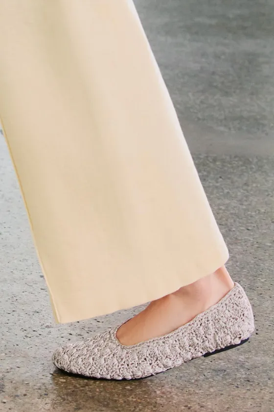 БАЛЕТКИ С ПЛЕТЕНЫМ УЗОРОМ