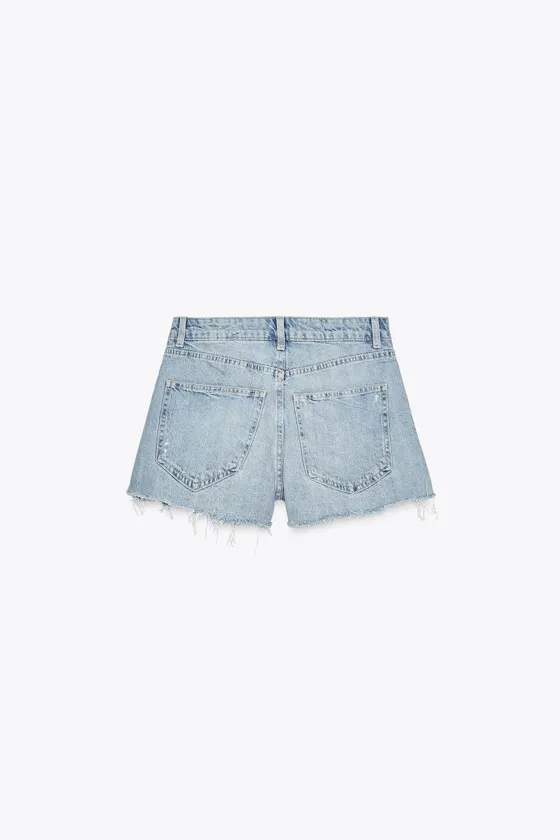 УКОРОЧЕННЫЕ ДЖИНСОВЫЕ ШОРТЫ TRF BAGGY С НИЗКОЙ ПОСАДКОЙ